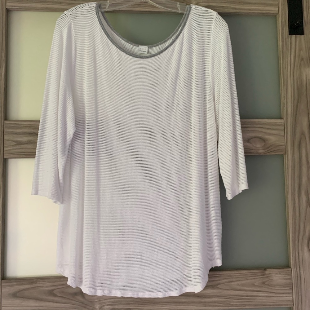 Sz XL lightweight netting, white w/ grey trim